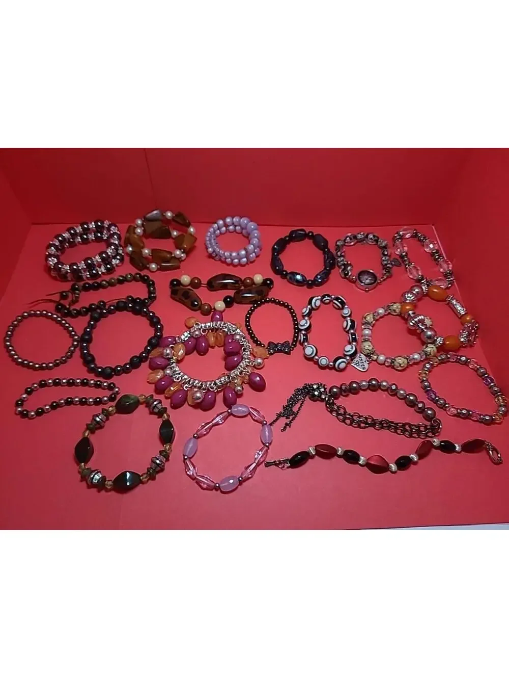 20 Vintage-Now Stretchable Beaded Bracelets
